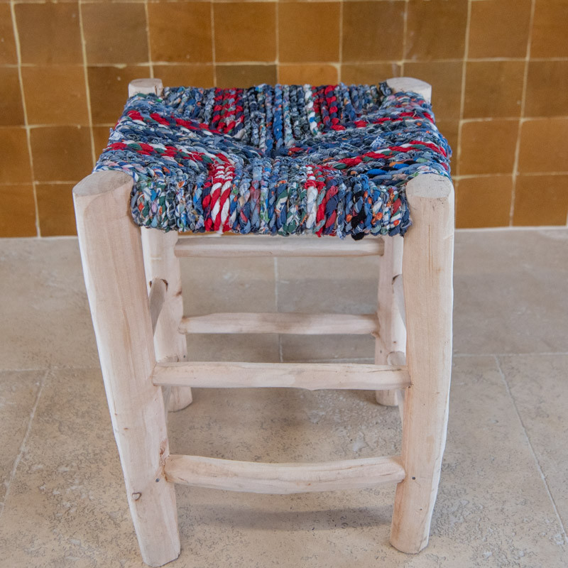 Tabouret Bohème - Coloré - 30/30cm - Hauteur S/M -