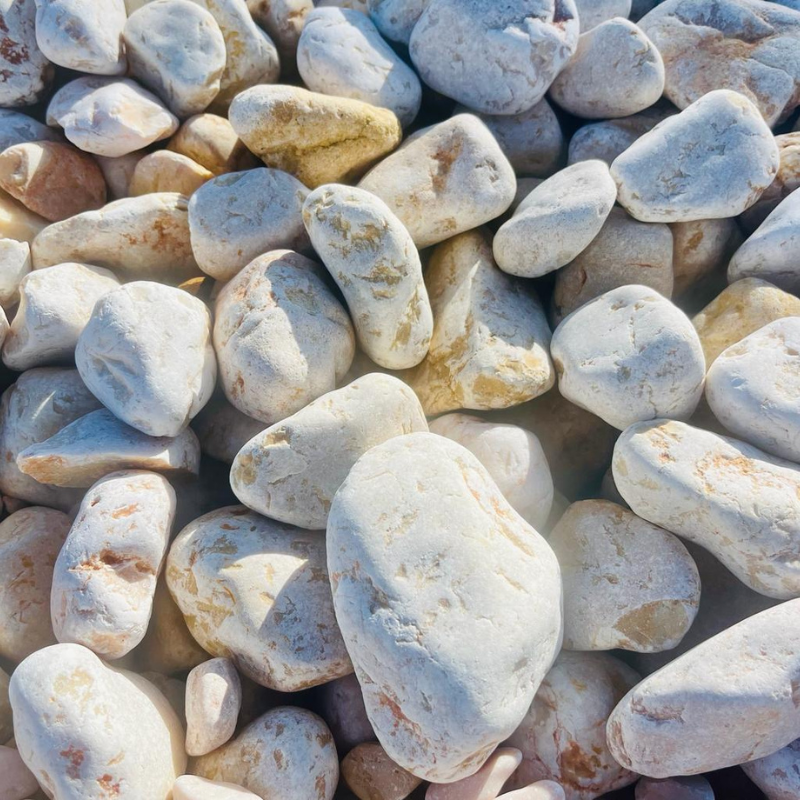 Galet de Marbre Jaune Lemon - 60/100mm - 20 kg -