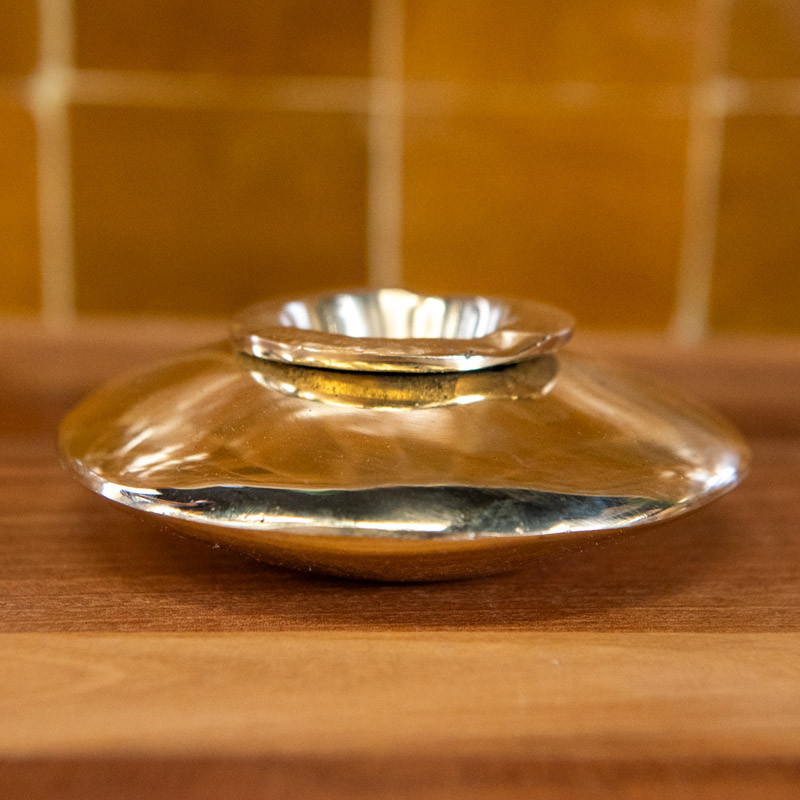 Cendrier Laiton - Soucoupe - ≈d15x6cm - Lisse -