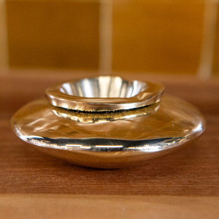 Cendrier Laiton - Soucoupe - ≈d15x6cm - Lisse -