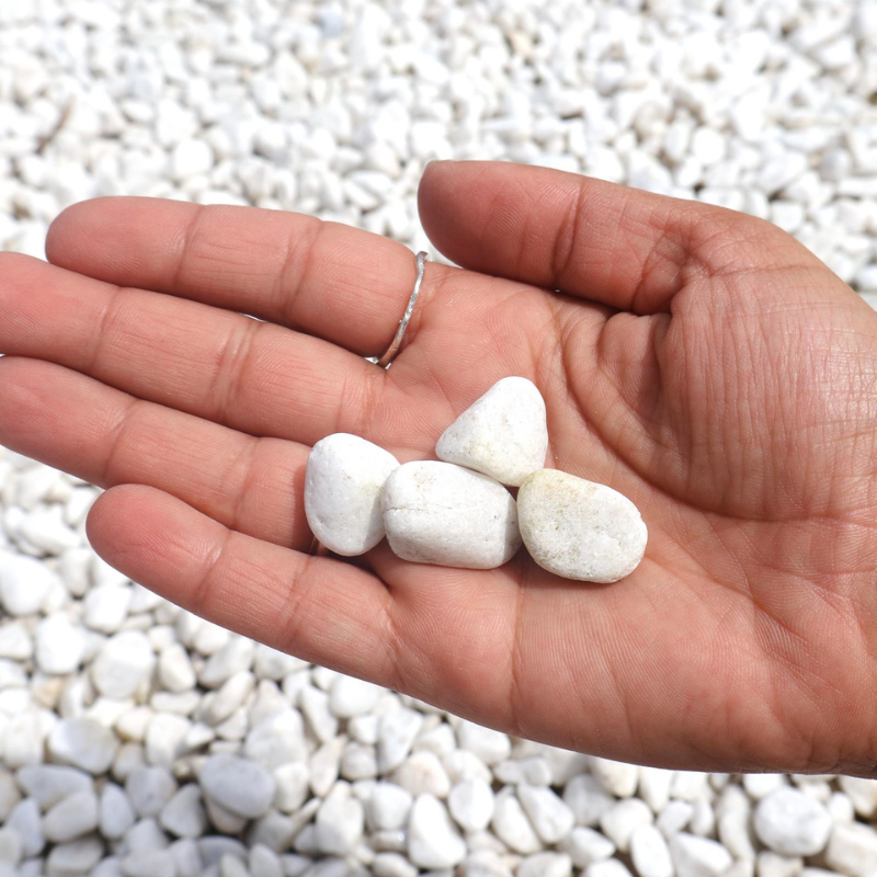 Galet de Marbre Blanc - 8/12mm - Bigbag 1T -