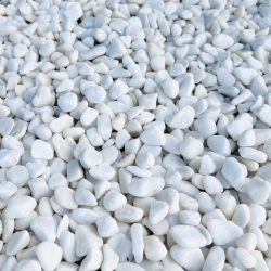 Galet de Marbre Blanc - 12/24mm - Bigbag 1T -