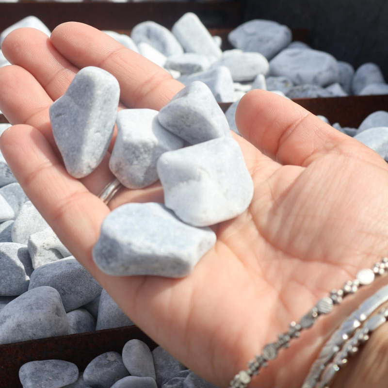 Galet de Marbre Gris Nevada - 12/24mm - Bigbag 1T -