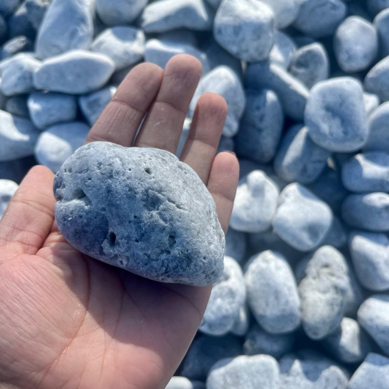 Galet de Marbre Gris Nevada - 60/100mm - Bigbag 1T -