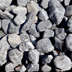 Galet de Marbre Noir Veiné Blanc - 24/40mm - Bigbag 1T -