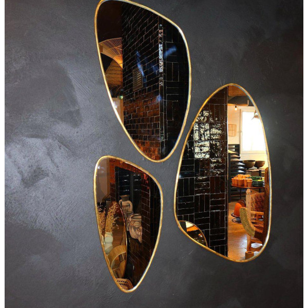 Miroir Artisanal - Alba - M - ≈ L 30 x H 54,5 cm -