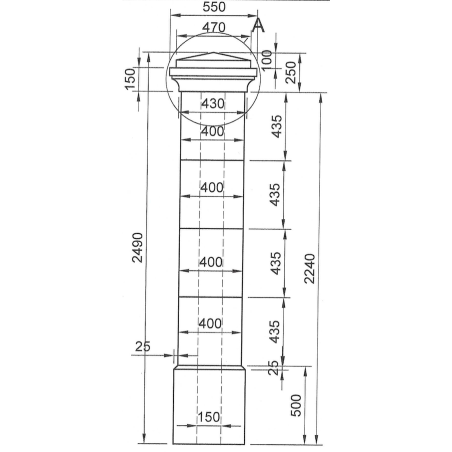 Pilier Traditionnel - Pierre d'Atlas -