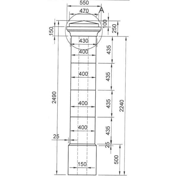 Pilier Traditionnel - Pierre d'Atlas -
