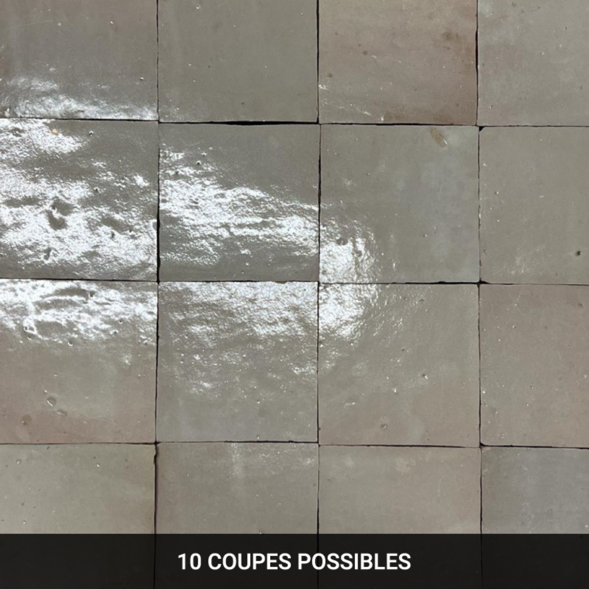 Carrelage - Véritable Zellige de Fès - Grège -