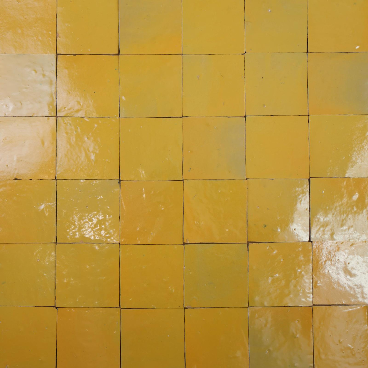 Carrelage - Véritable Zellige de Fès - Jaune Canari -