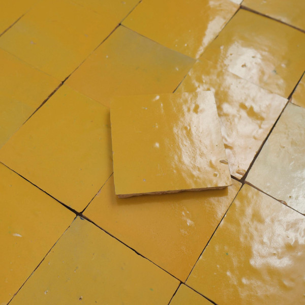 Carrelage - Véritable Zellige de Fès - Jaune Canari -