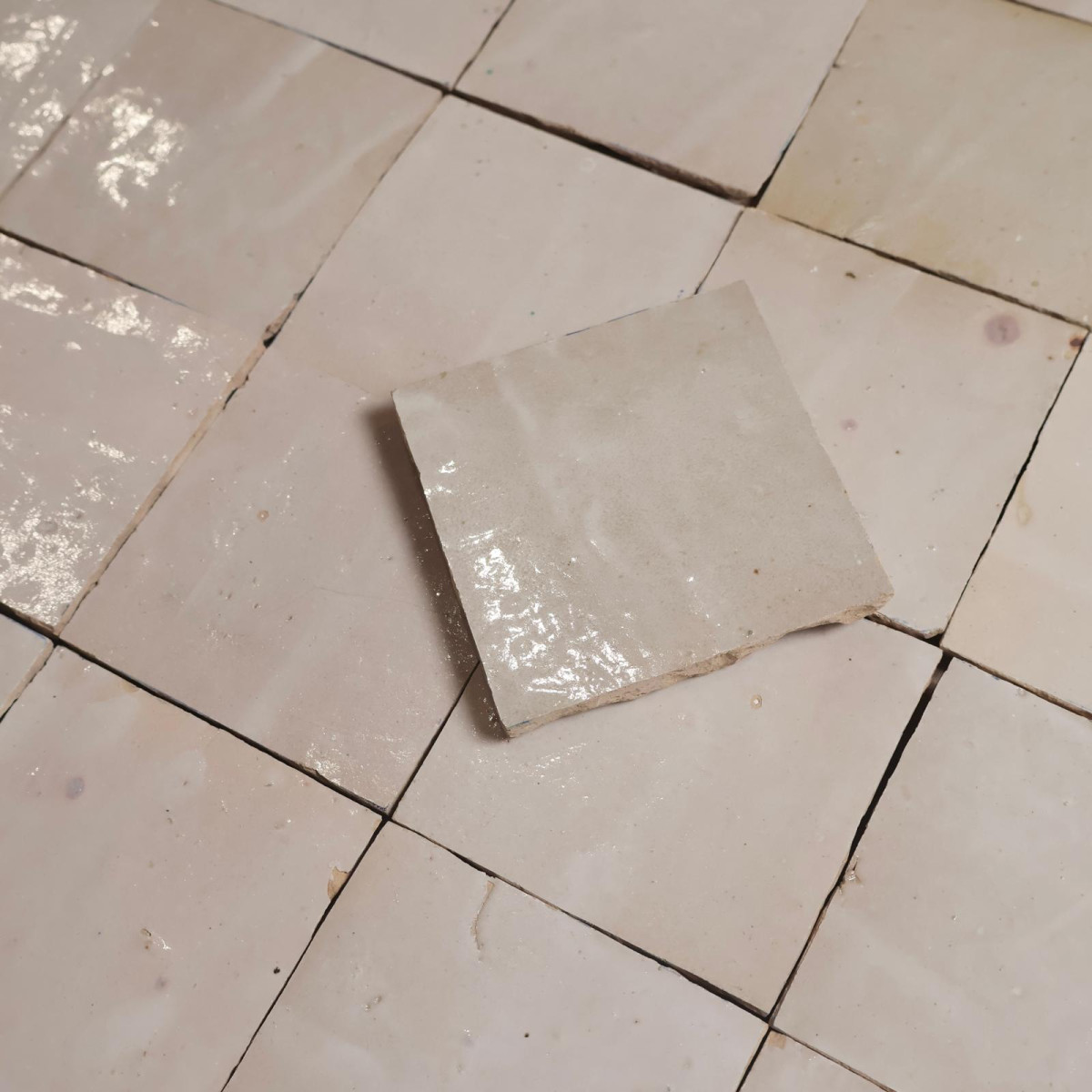 Carrelage - Véritable Zellige de Fès - Grège -