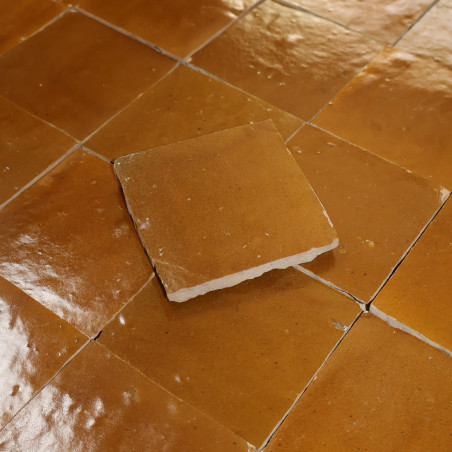 Carrelage - Véritable Zellige de Fès - Moutarde -