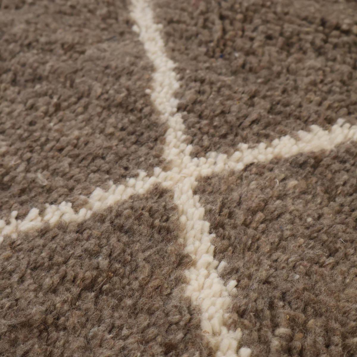 Tapis Khemisset XII - 100% pure laine - Marron ≈ 252 x 150 cm -