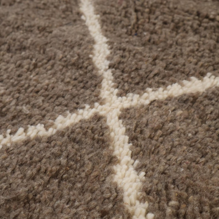 Tapis Khemisset XII - 100% pure laine - Marron ≈ 252 x 150 cm -