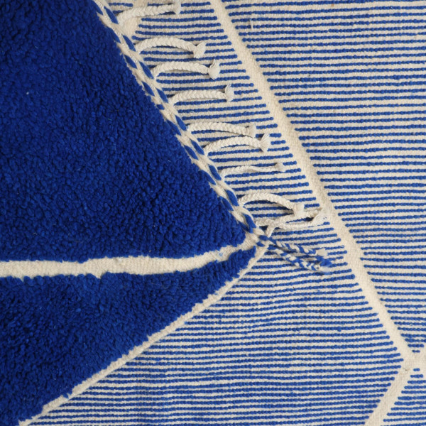 Tapis Khemisset XI - 100% pure laine - Bleu ≈ 255 x 155cm -