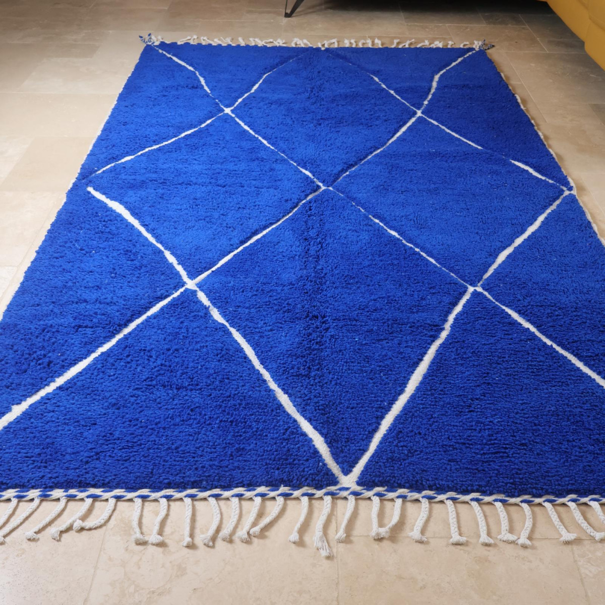 Tapis Khemisset XI - 100% pure laine - Bleu ≈ 255 x 155cm -