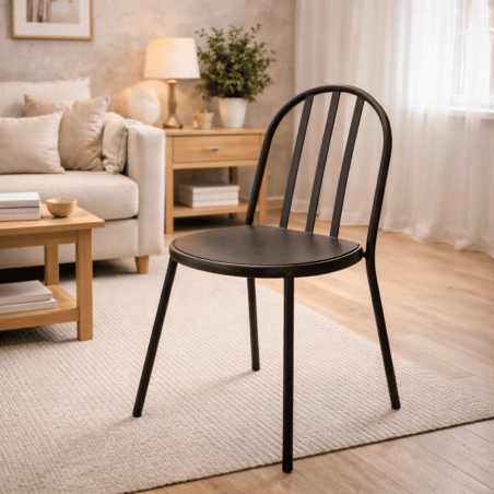 Chaise en métal - Tubulaire -