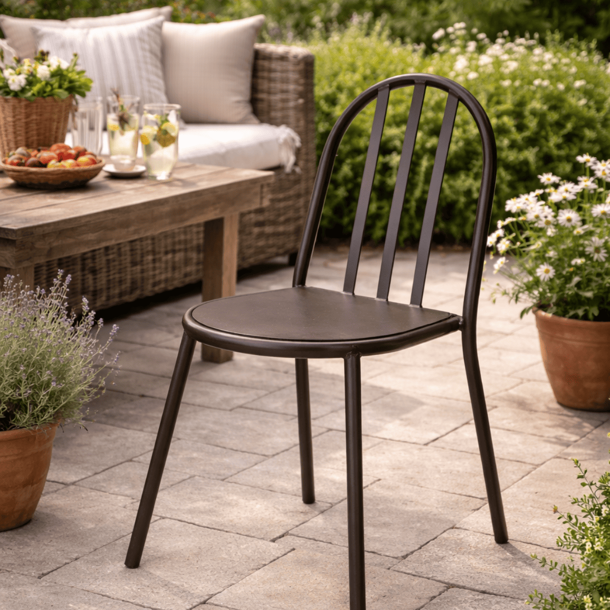 Chaise en métal - Tubulaire -