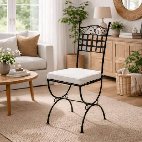 Chaise en fer forgé - Alice -