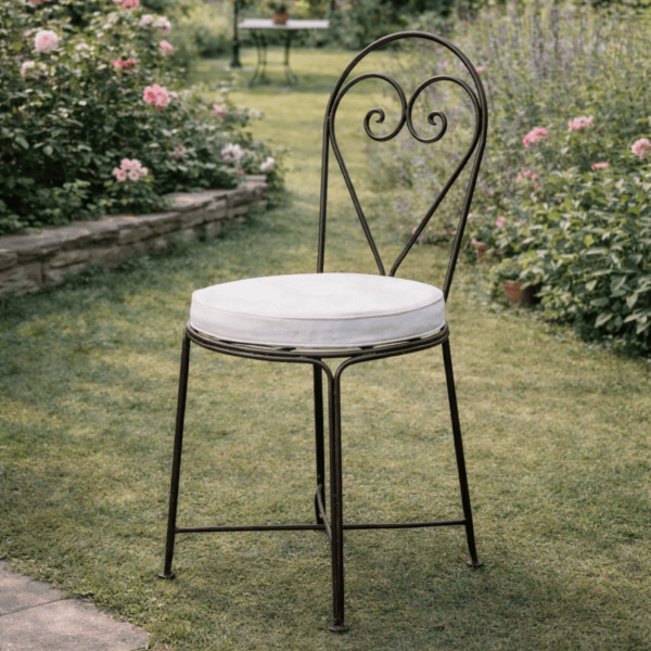 Chaise en fer forgé - Cœur -