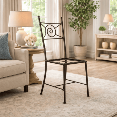 Chaise en fer forgé - Spirale -