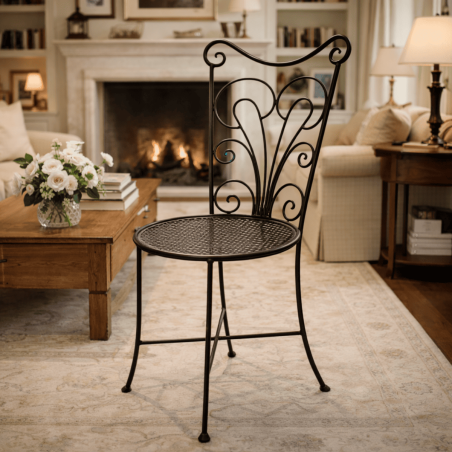 Chaise en fer forgé - Flore -