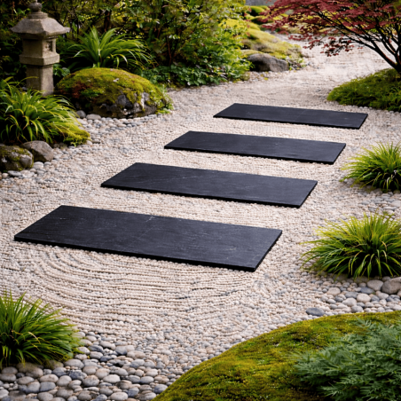 Pas japonais - Ardoise - 200x30cm - ≈30mm - Rectangle -