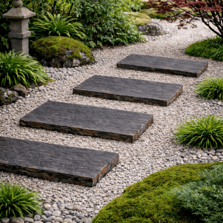 Pas japonais - Schiste - 120x30cm - ≈30/70mm -