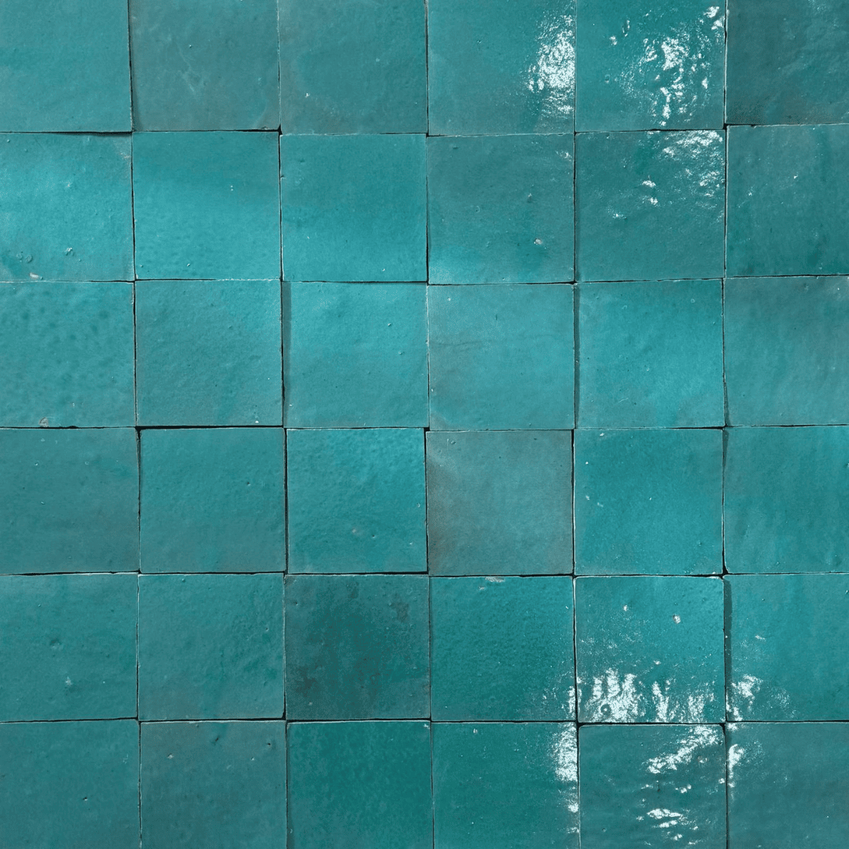 Carrelage - Véritable Zellige de Fès - Vert Océan -