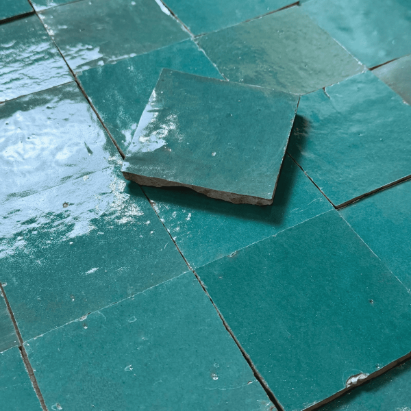 Carrelage - Véritable Zellige de Fès - Vert Jade -