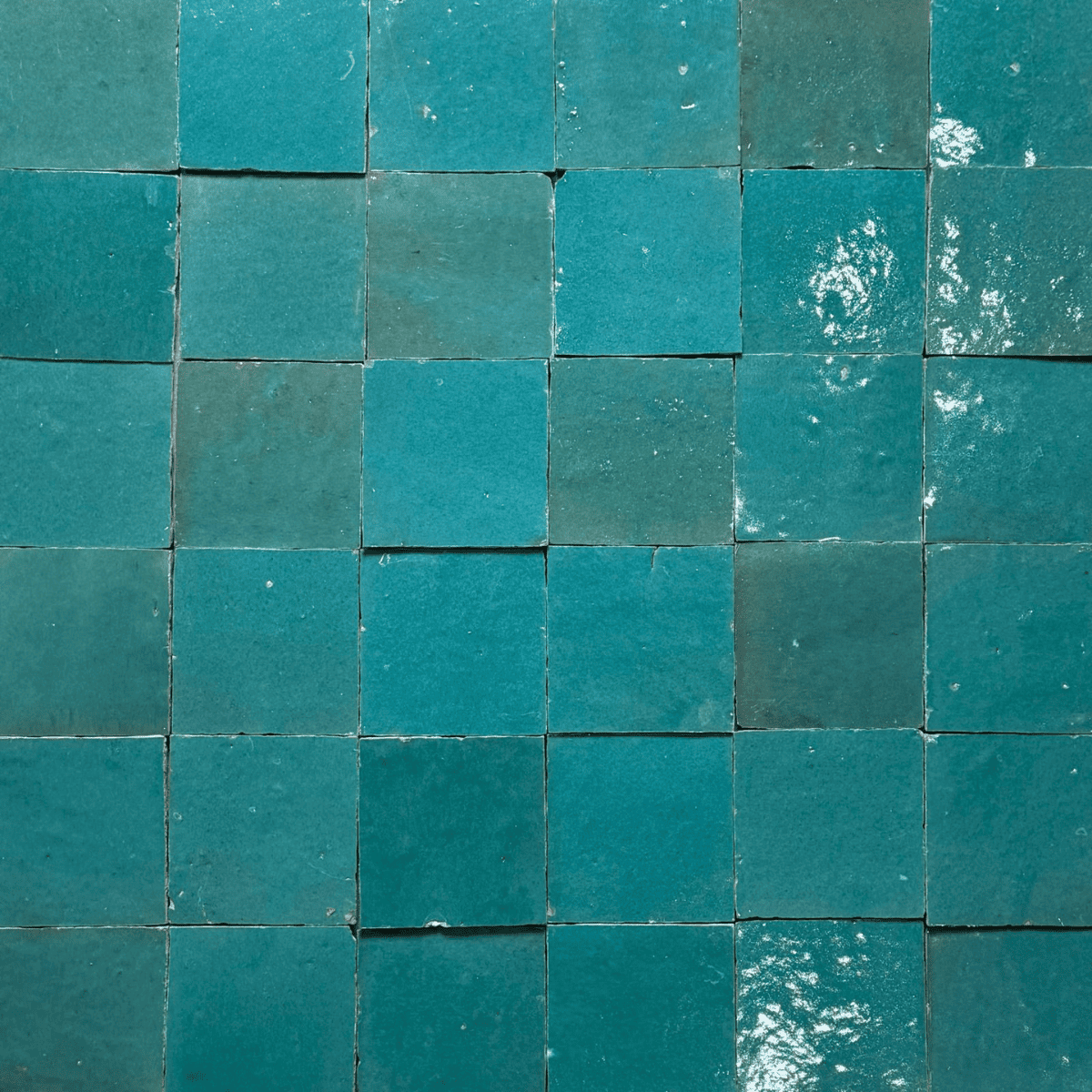 Carrelage - Véritable Zellige de Fès - Vert Jade -