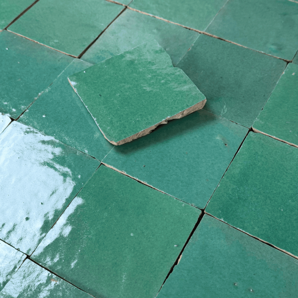 Carrelage - Véritable Zellige de Fès - Vert Traditionnel -