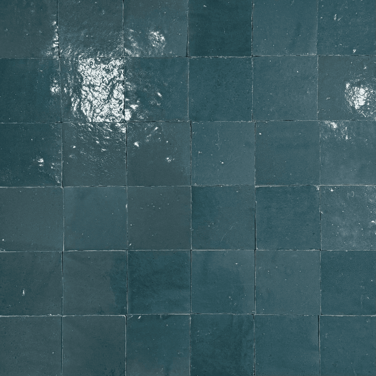 Carrelage - Véritable Zellige de Fès - Bleu Pétrole -