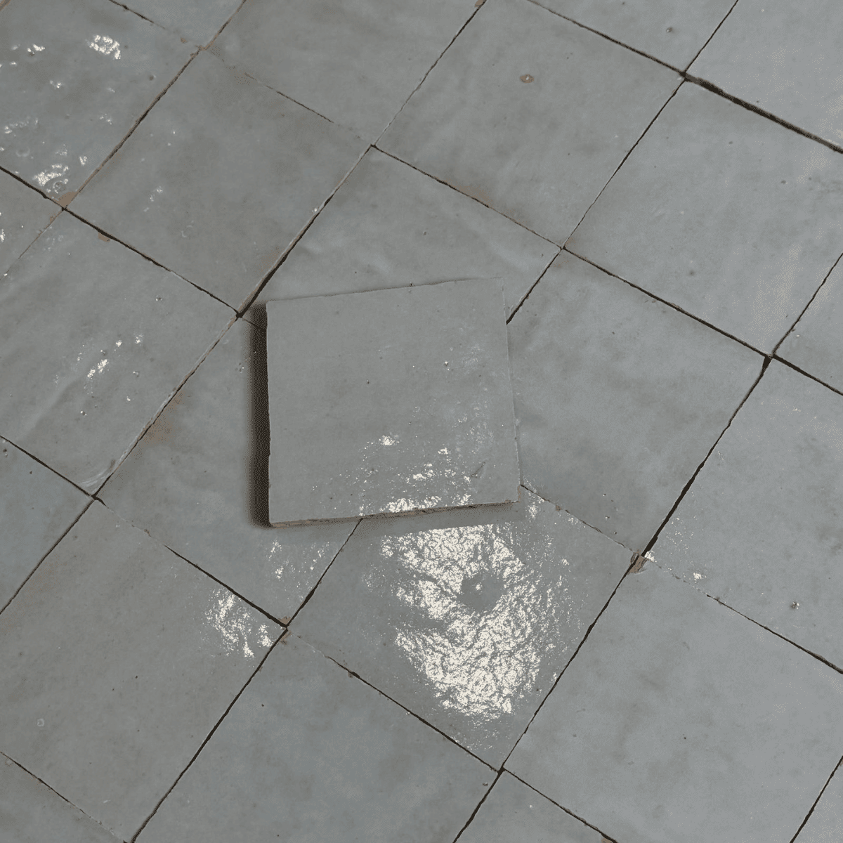 Carrelage - Véritable Zellige de Fès - Bleu Gris -