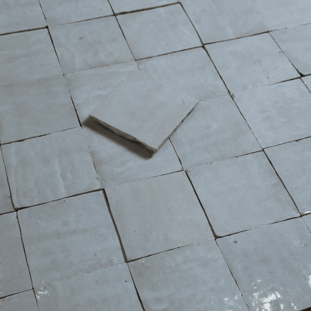 Carrelage - Véritable Zellige de Fès - Bleu Gris -