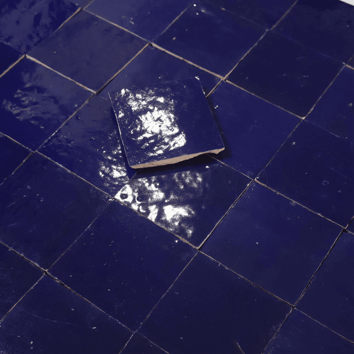 Carrelage - Véritable Zellige de Fès - Bleu Majorelle -