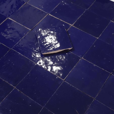 Carrelage - Véritable Zellige de Fès - Bleu Majorelle -