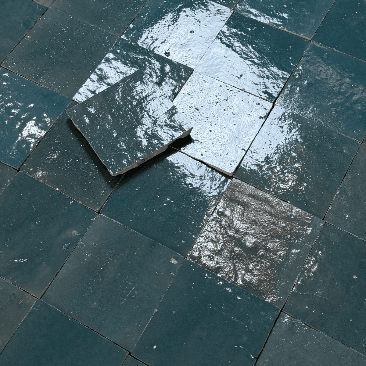 Carrelage - Véritable Zellige de Fès - Bleu Scandinave -