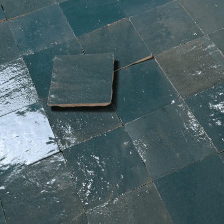 Carrelage - Véritable Zellige de Fès - Bleu Scandinave -
