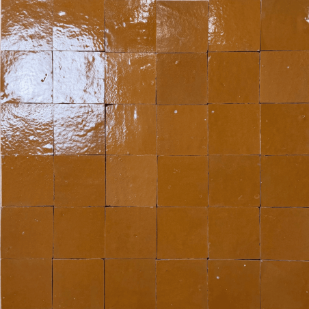 Carrelage - Véritable Zellige de Fès - Orange -