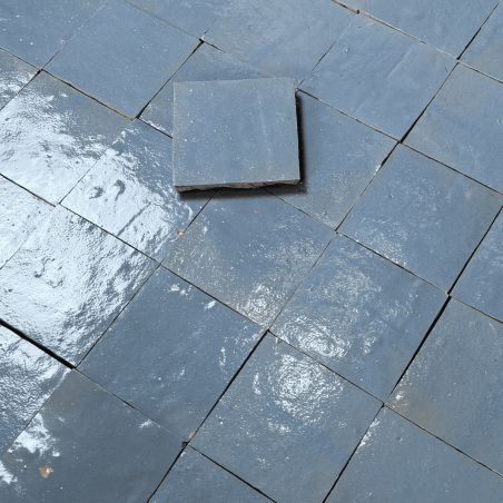 Carrelage - Véritable Zellige de Fès - Ciel Gris -