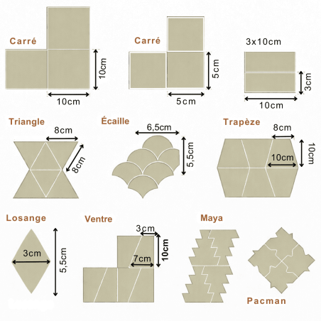 Carrelage - Véritable Zellige de Fès - Terre d'Orient -
