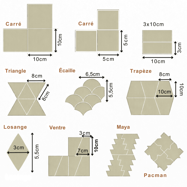 Carrelage - Véritable Zellige de Fès - Bleu Saphir -