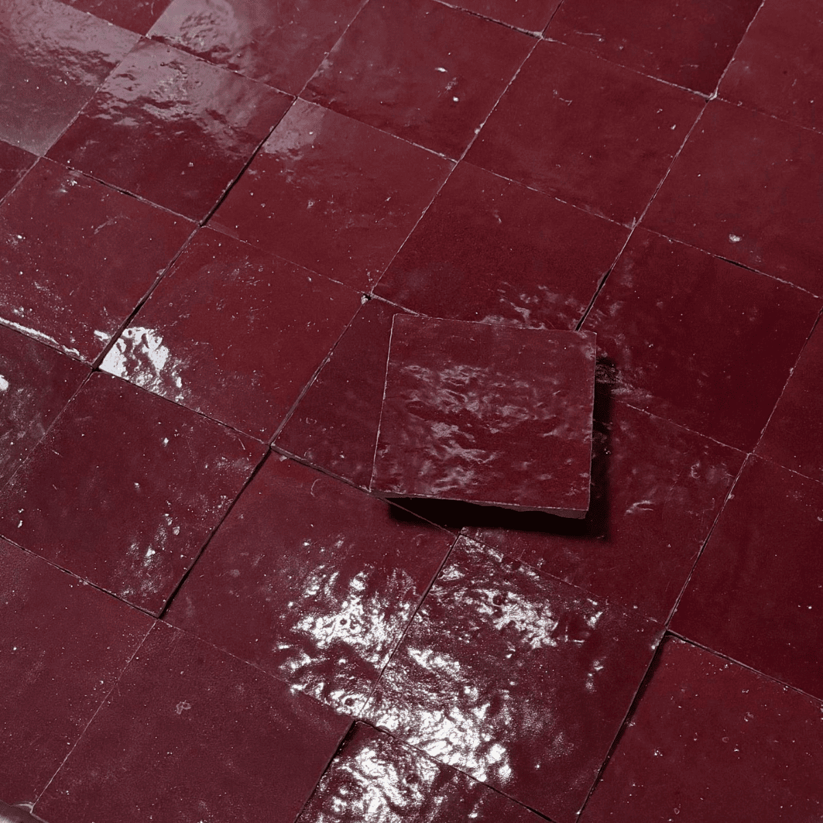 Carrelage - Véritable Zellige de Fès - Lie de Vin -