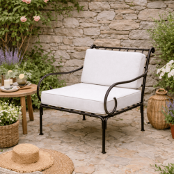 Fauteuil - Fer Forgé - Provence - 1 Place -