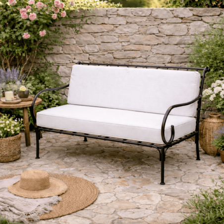 Banquette - Fer Forgé - Provence - 2 Places -