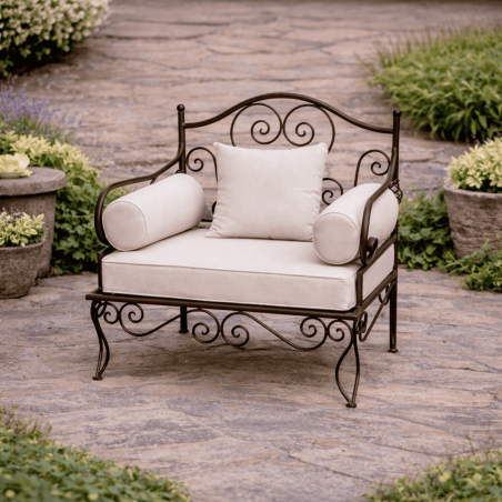 Fauteuil - Fer Forgé - Romantique - 1 Place -