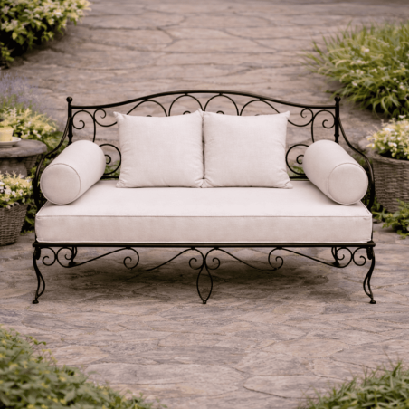 Banquette - Fer Forgé - Romantique - 2 Places -