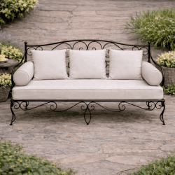 Banquette - Fer Forgé - Romantique - 3 Places -